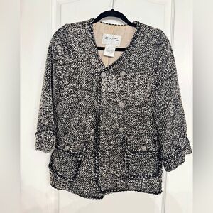 Black and White Tweed Blazer